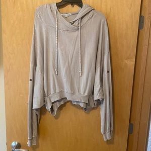 Young Fabulous & Broke Gray Hoodie Size M/L